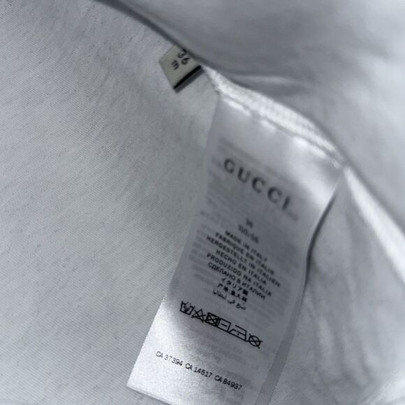 Gucci White and Green Short Sleeve Tees 36M - Picture 5 of 8